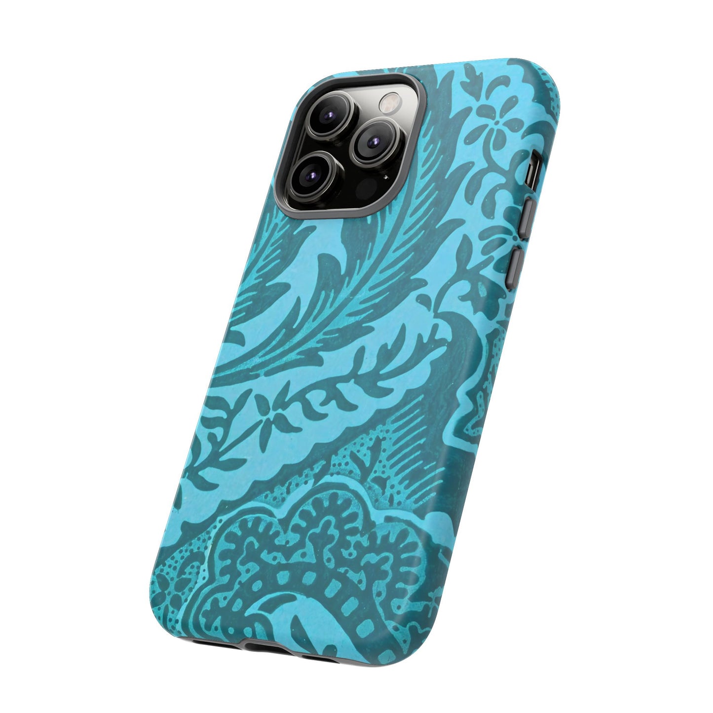 Protective Phone Case with Elegant Teal Design, Tough Cases, Floral Phone Cover, Stylish Smartphone Protection, Gifts for Her, Trendy [...]