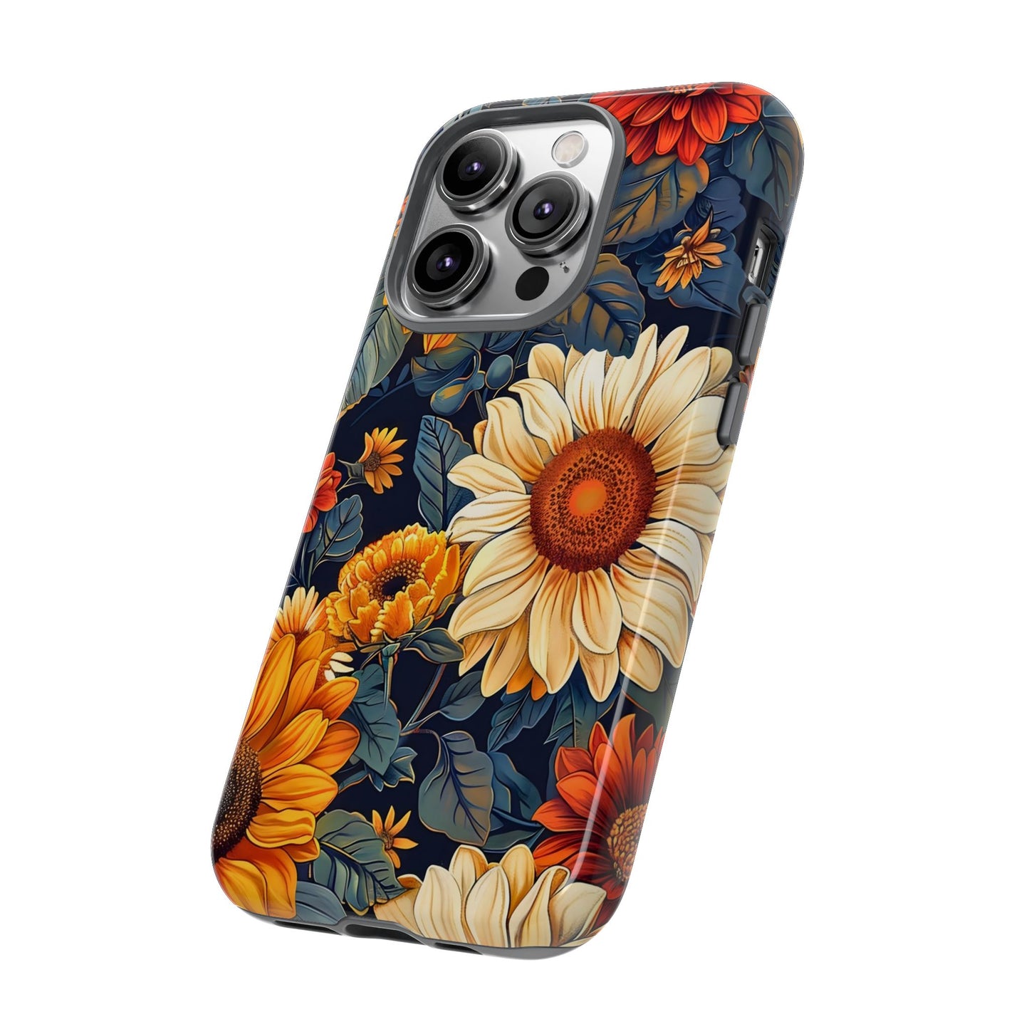 Floral Tough Phone Case | Sunflower Design, iPhone Cover, Protective Case, Gifts for Her, Floral Phone Accessory