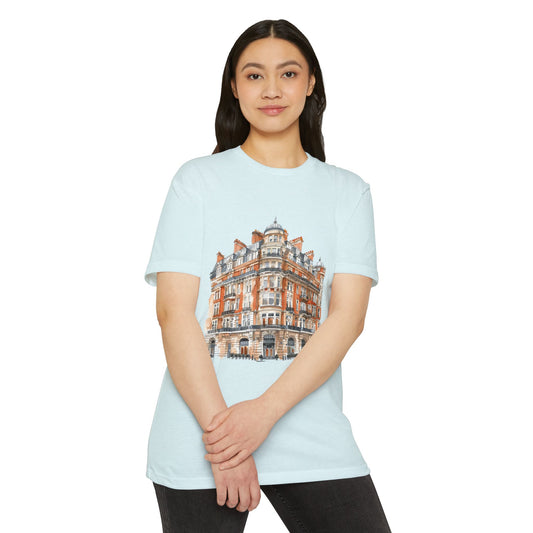 Unisex CVC Jersey T-shirt - Classic British Architecture - Elegant Historic Building