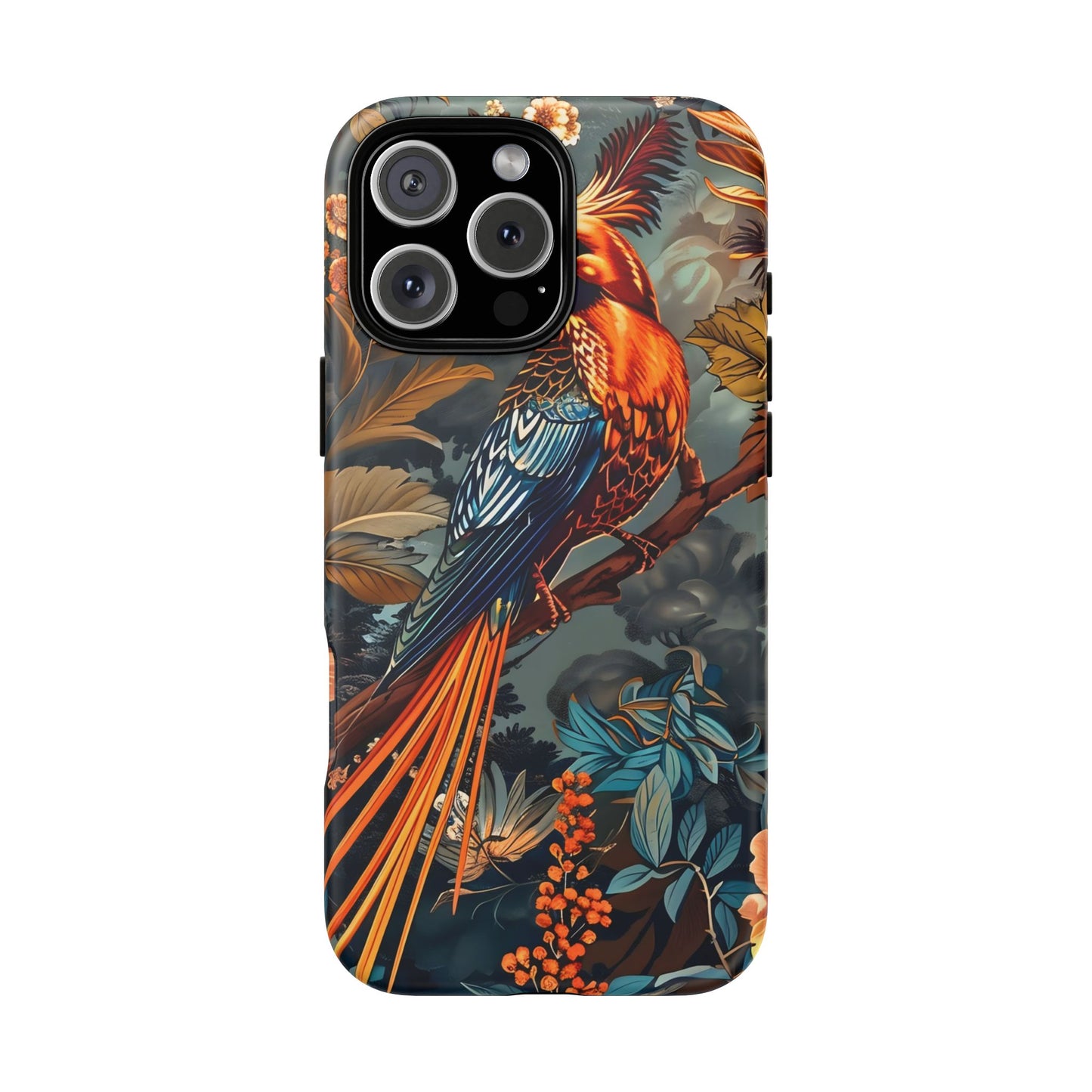 Vibrant Phone Case with Exotic Bird Design, Floral Phone Cover, Tough Case for Nature Lovers, Unique Gift Idea, Phone Accessory, [...]