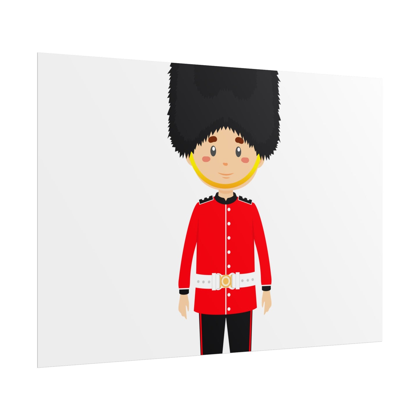 Adorable British Soldier Rolled Posters, Kids Room Decor, Unique Gift, Nursery Art, Educational Wall Art