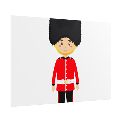 Adorable British Soldier Rolled Posters, Kids Room Decor, Unique Gift, Nursery Art, Educational Wall Art