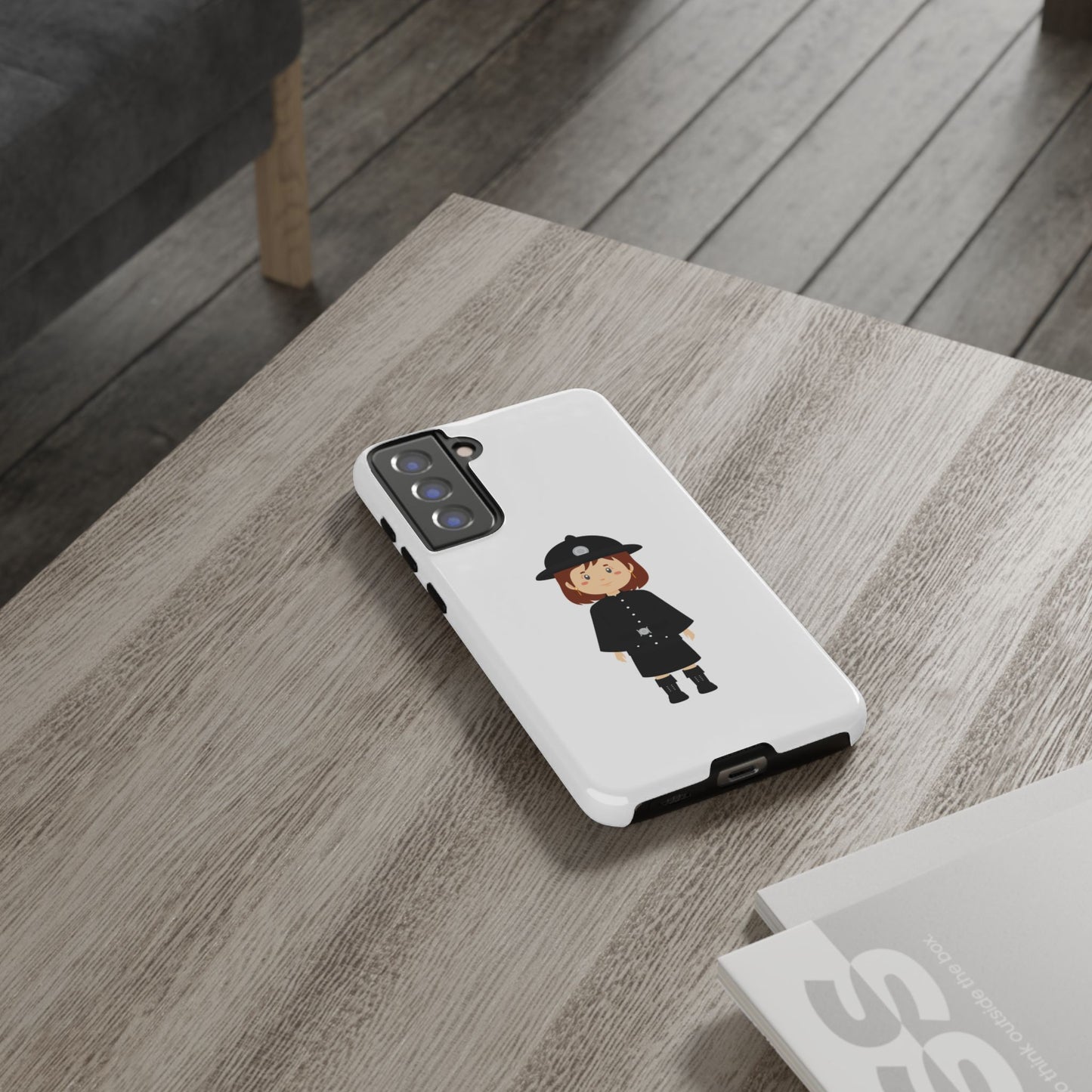 Cute Police Officer Phone Case, Tough Protective Cover, Gifts for Police Lovers, Customizable Phone Case, Unique Design