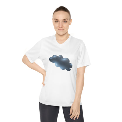 Women's Performance V-Neck T-Shirt - Cloud Design - Serene Cloudscape - Dreamy Cloud Design