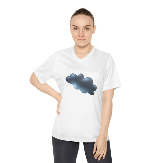 Women's Performance V-Neck T-Shirt - Cloud Design - Serene Cloudscape - Dreamy Cloud Design