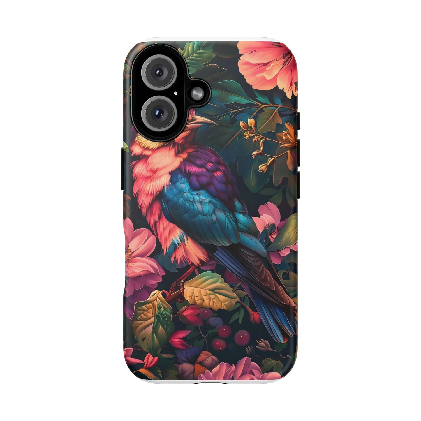 Tough Cases: Vibrant Tropical Bird Phone Case, Floral Smartphone Cover, Nature Lover Gift, Boho Phone Accessory, Cute Bird Case