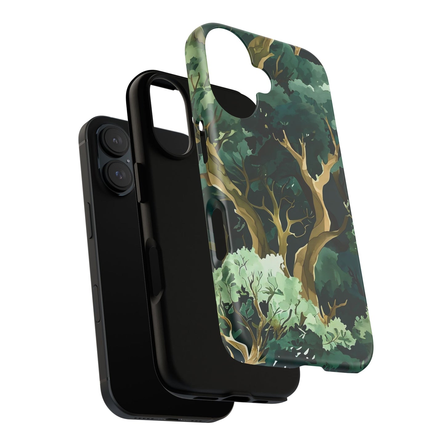 Forest Green Phone Case, Nature-Inspired Tough Cases, Eco-Friendly Gift, Outdoor Lover Accessory, Unique Phone Cover