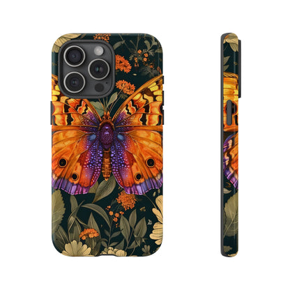 Butterfly Phone Case, Tough Cases for Nature Lovers, Vibrant Floral Design, Gift for Her, Cute Phone Accessories, Butterfly Artwork