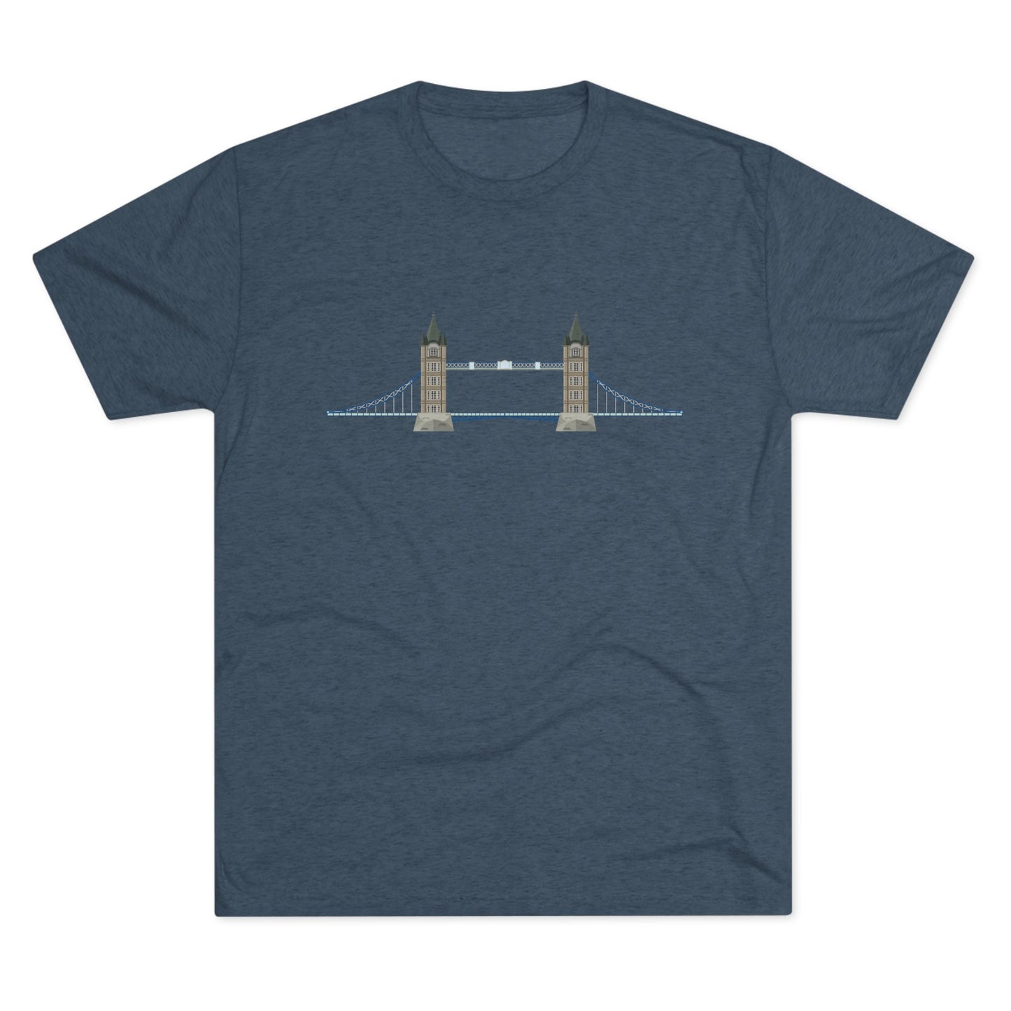 Tower Bridge - Iconic London Trendy Unisex Tri-Blend Crew Tee