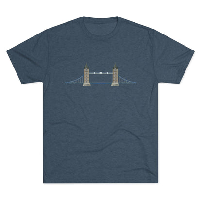 Tower Bridge - Iconic London Trendy Unisex Tri-Blend Crew Tee