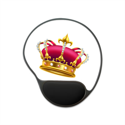 Royal Crown Mouse Pad with Wrist Rest, Office Decor, Gamer Gift, Ergonomic Support, Cute Desk Accessories, Computer Mousepad