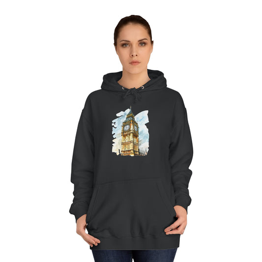 Unisex College Hoodie - Big Ben - The Heartbeat of London