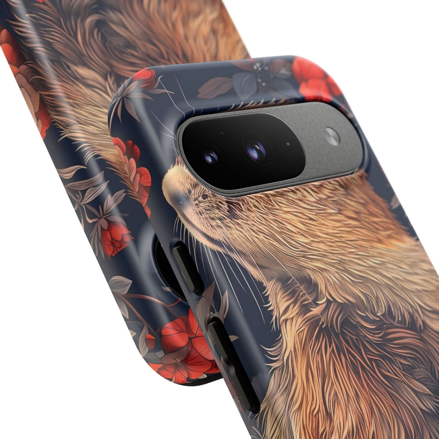 Floral Critter Phone Case, Tough Cases for Animal Lovers, Protective Cases for Phones, Unique Gift for Wildlife Enthusiasts