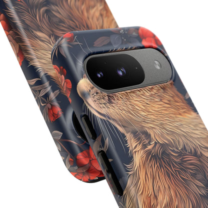 Floral Critter Phone Case, Tough Cases for Animal Lovers, Protective Cases for Phones, Unique Gift for Wildlife Enthusiasts