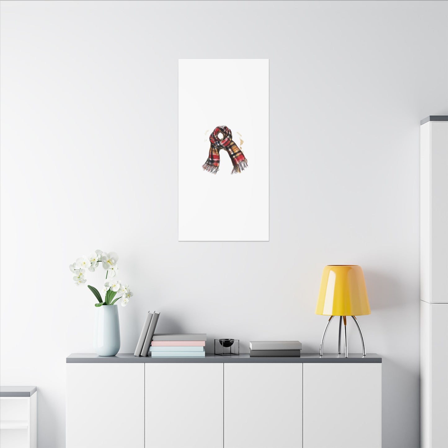 Autumn Scarf Canvas Art Print | Cozy Home Décor, Gift for Fall Lovers, Seasonal Wall Art, Unique Interior Design