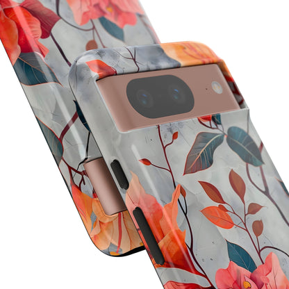 Floral Phone Case, Tough Cases, Flower Power, Gift for Her, Decorative Phone Cover, Trendy Accessories, Everyday Style