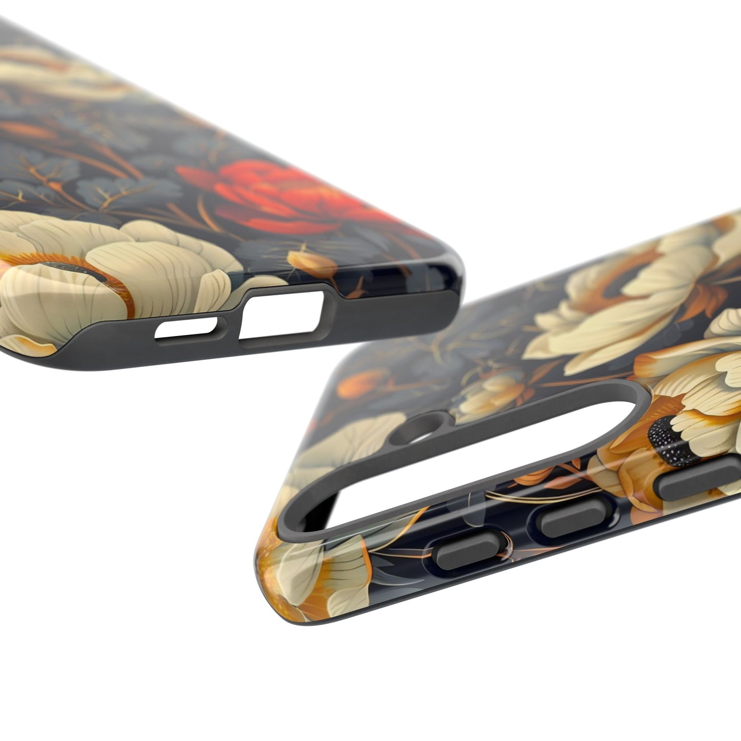 Floral Phone Case - Tough Cases, Stylish Mobile Cover, Flower Design, Holiday Gift, Trendy Accessory, Eco-Friendly Case
