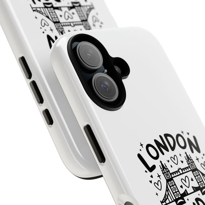 London-Themed Tough Phone Case - Chic & Stylish Protection