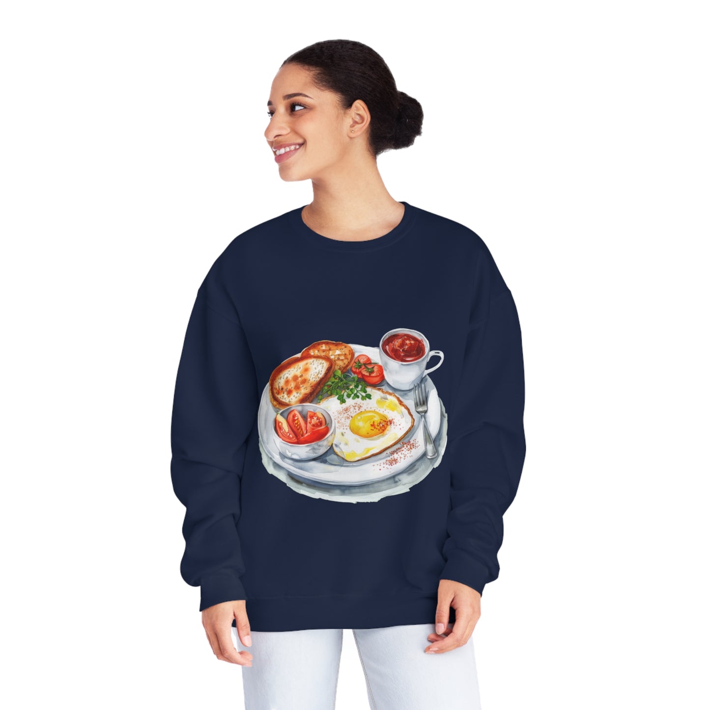 Unisex NuBlend® Crewneck Sweatshirt - British Cuisine with a Regal Twist
