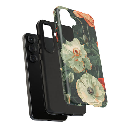 Floral Phone Case - Tough Cases, Botanical Design, Gift for Friends, Trendy Mobile Cover, Personalized Phone Accessory