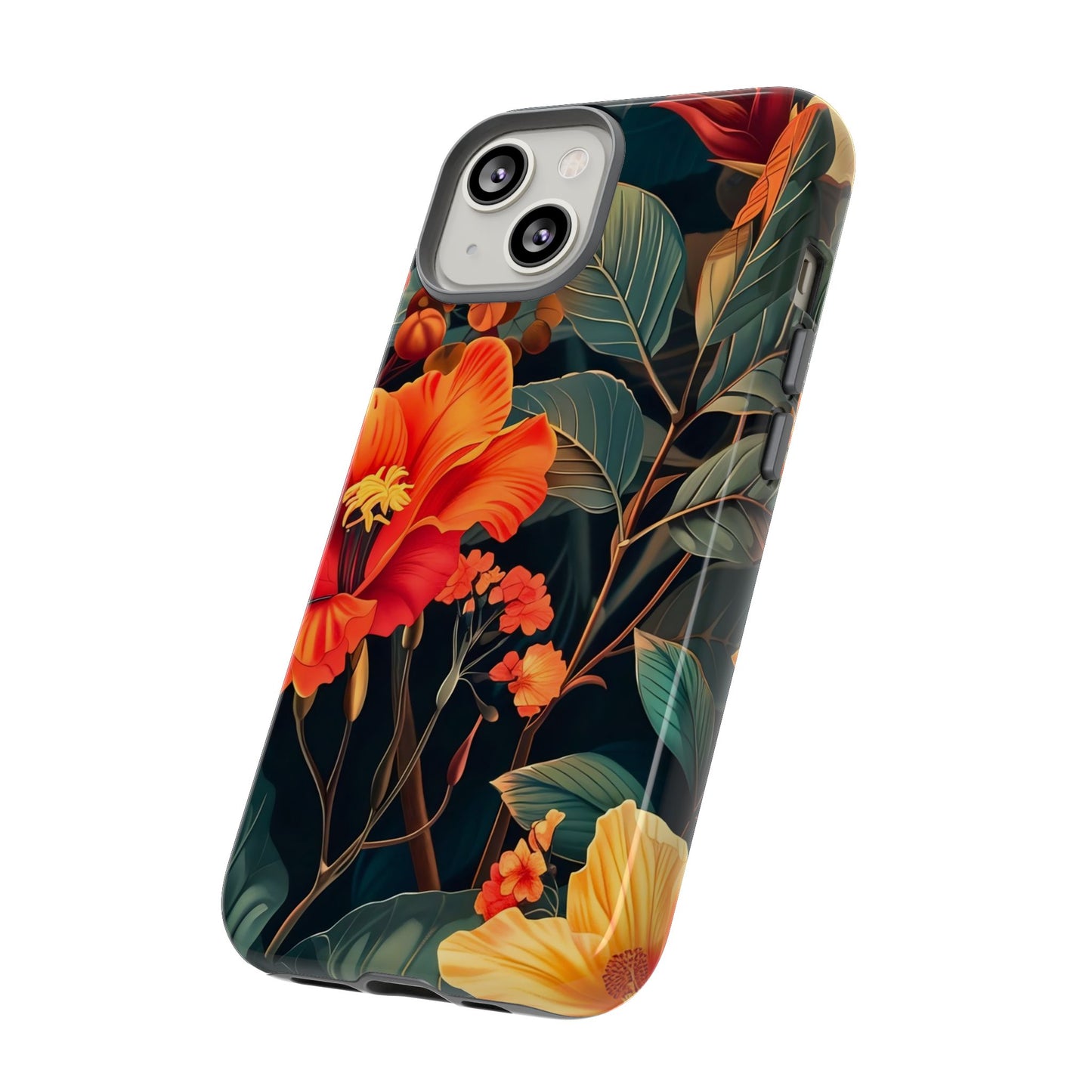 Tough Floral Phone Case | Tropical Vibe, Gift for Nature Lovers, Summer Beach Accessory, Floral Pattern, Trendy Phone Accessories