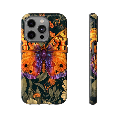 Butterfly Phone Case, Tough Cases for Nature Lovers, Vibrant Floral Design, Gift for Her, Cute Phone Accessories, Butterfly Artwork