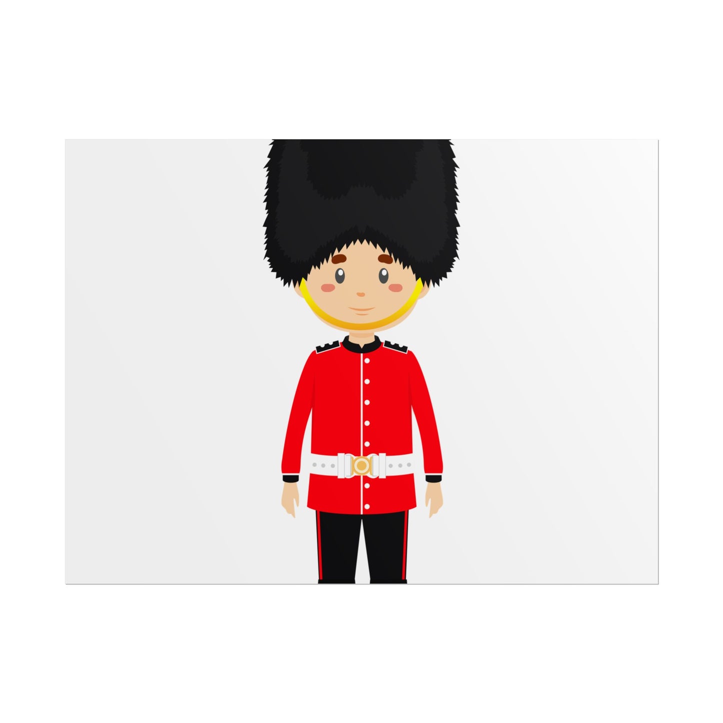Adorable British Soldier Rolled Posters, Kids Room Decor, Unique Gift, Nursery Art, Educational Wall Art