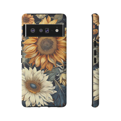 Floral Phone Case for Tough Cases, Sunflower Design, Nature Lover Gift, Birthday Present, Eco-Friendly Accessories, Summer Vibes