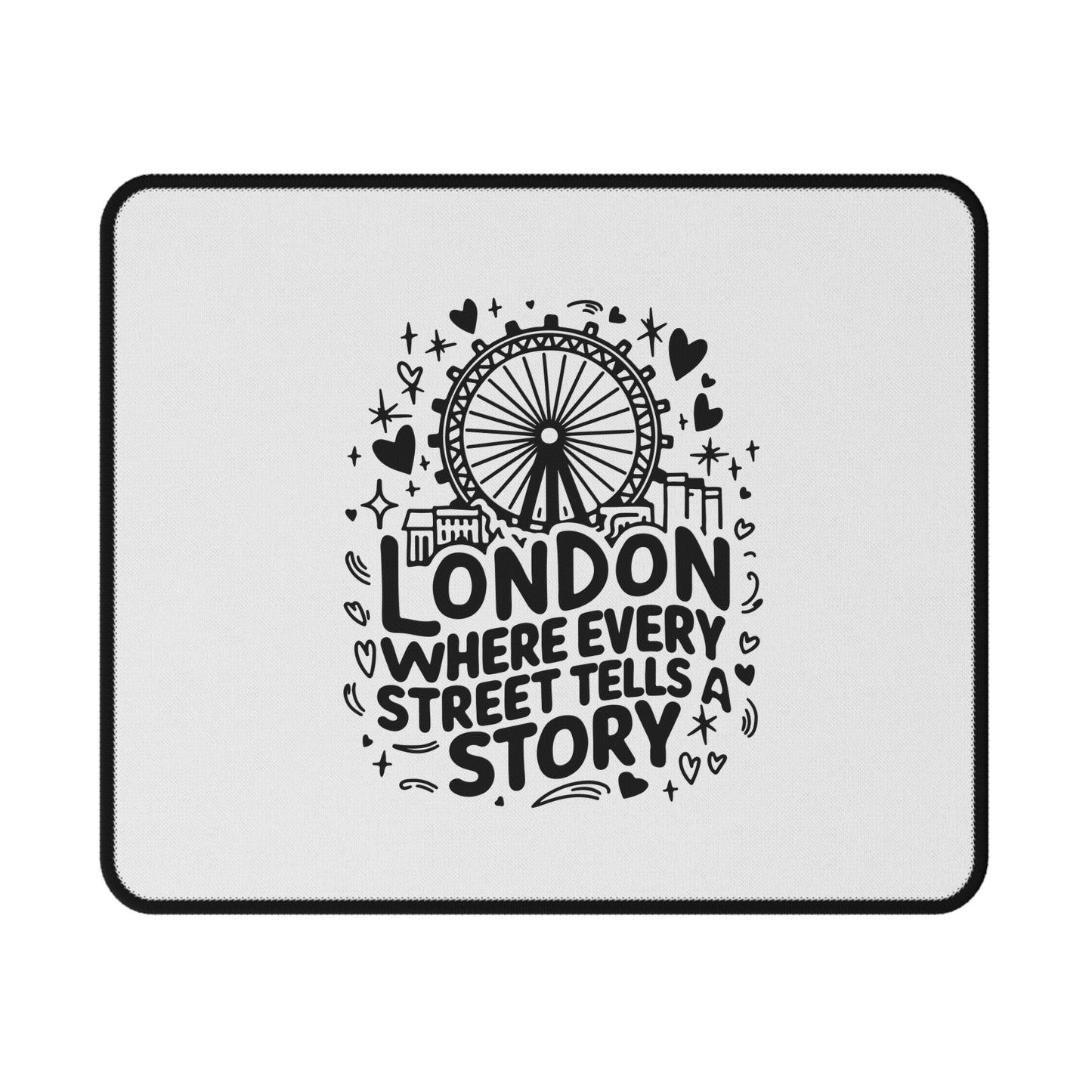 London Story Non-Slip Gaming Mouse Pad, Unique Desk Accessories, Gamer Gifts, Office Decor, Travel Themes