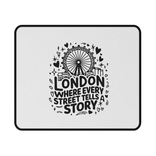 London Story Non-Slip Gaming Mouse Pad, Unique Desk Accessories, Gamer Gifts, Office Decor, Travel Themes