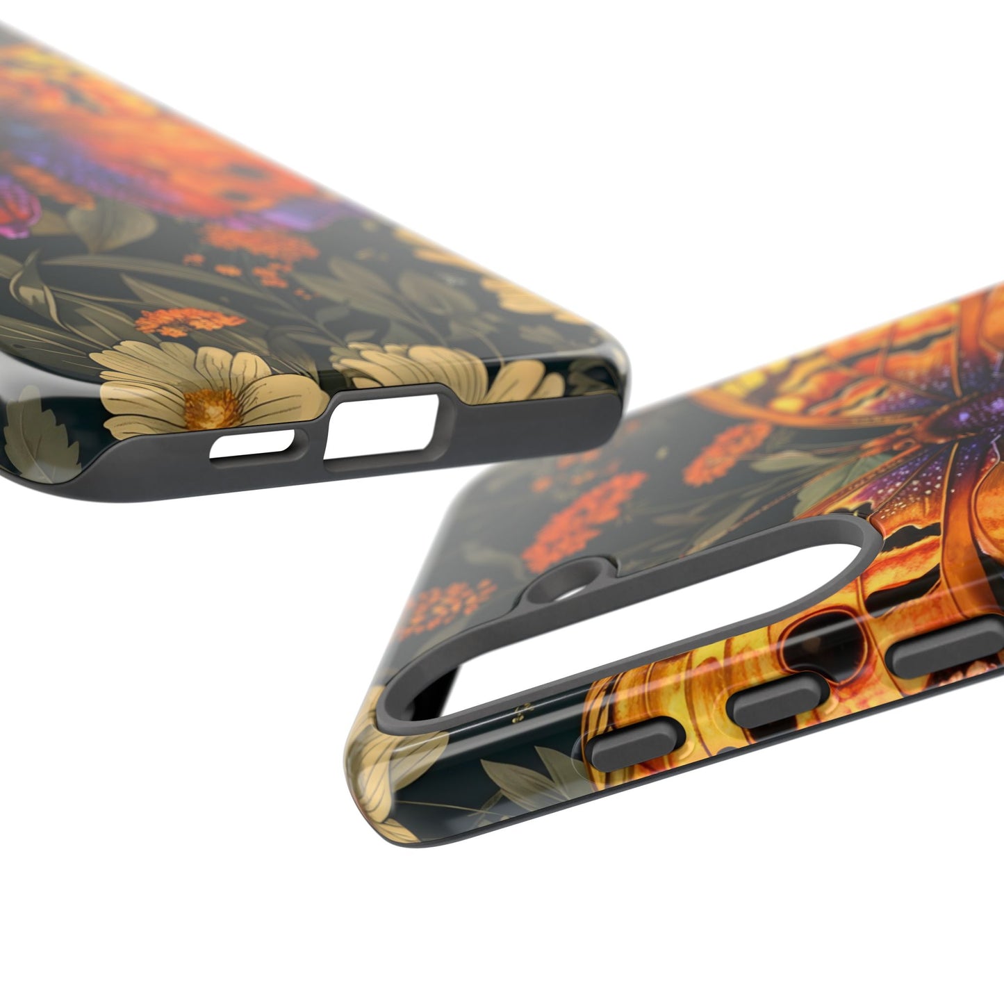 Butterfly Phone Case, Tough Cases for Nature Lovers, Vibrant Floral Design, Gift for Her, Cute Phone Accessories, Butterfly Artwork