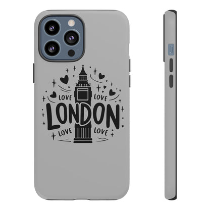 London Love Phone Case, Tough Cases, Stylish Phone Accessories, Unique Gift for Travelers, London Souvenir, Love Design