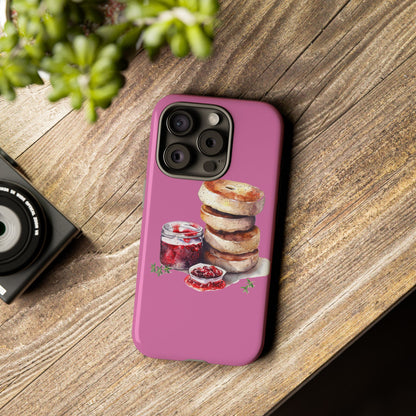 Cute Bagel Phone Case, Tough Cases for Food Lovers, Unique Gifts for Foodies, Phone Accessories for Breakfast Lovers, Fun and Stylish Cases
