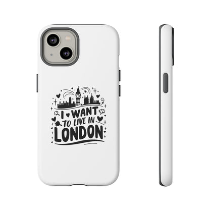 London-Themed Tough Phone Case - Chic & Stylish Protection