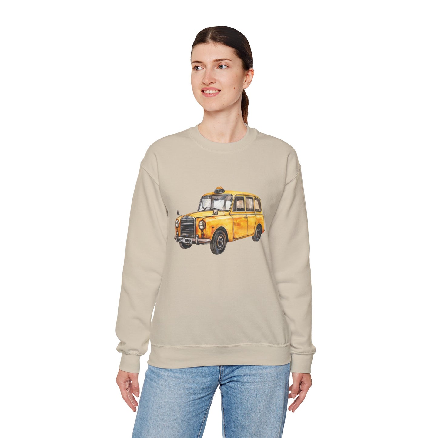 Unisex Heavy Blend™ Crewneck Sweatshirt - Vintage Car - Classic Automotive Elegance and Timeless Style