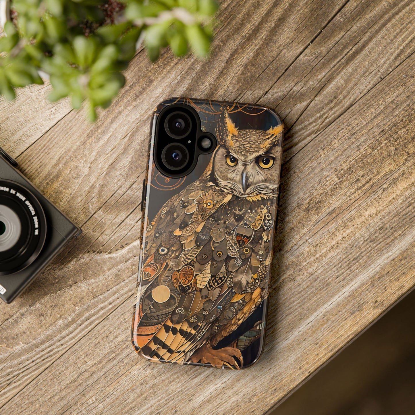 Owl Phone Case, Tough Cases for Nature Lovers, Artistic Owl Design, Bird Phone Cover, Unique Gift for Wildlife Enthusiasts