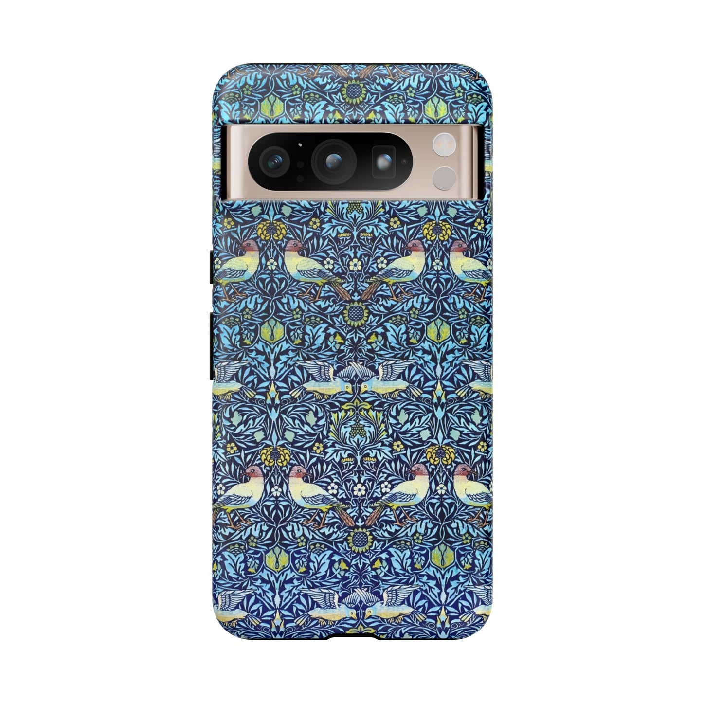 Bird and Floral Pattern Phone Case, Tough Cases, Gift for Nature Lovers, Eco-friendly, Custom Phone Accessories, All-Occasion