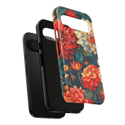 Floral Phone Case - Vibrant Tough Cases, Stylish Floral Cell Phone Cover, Gift for Her, Trendy Phone Accessory, Flower Design