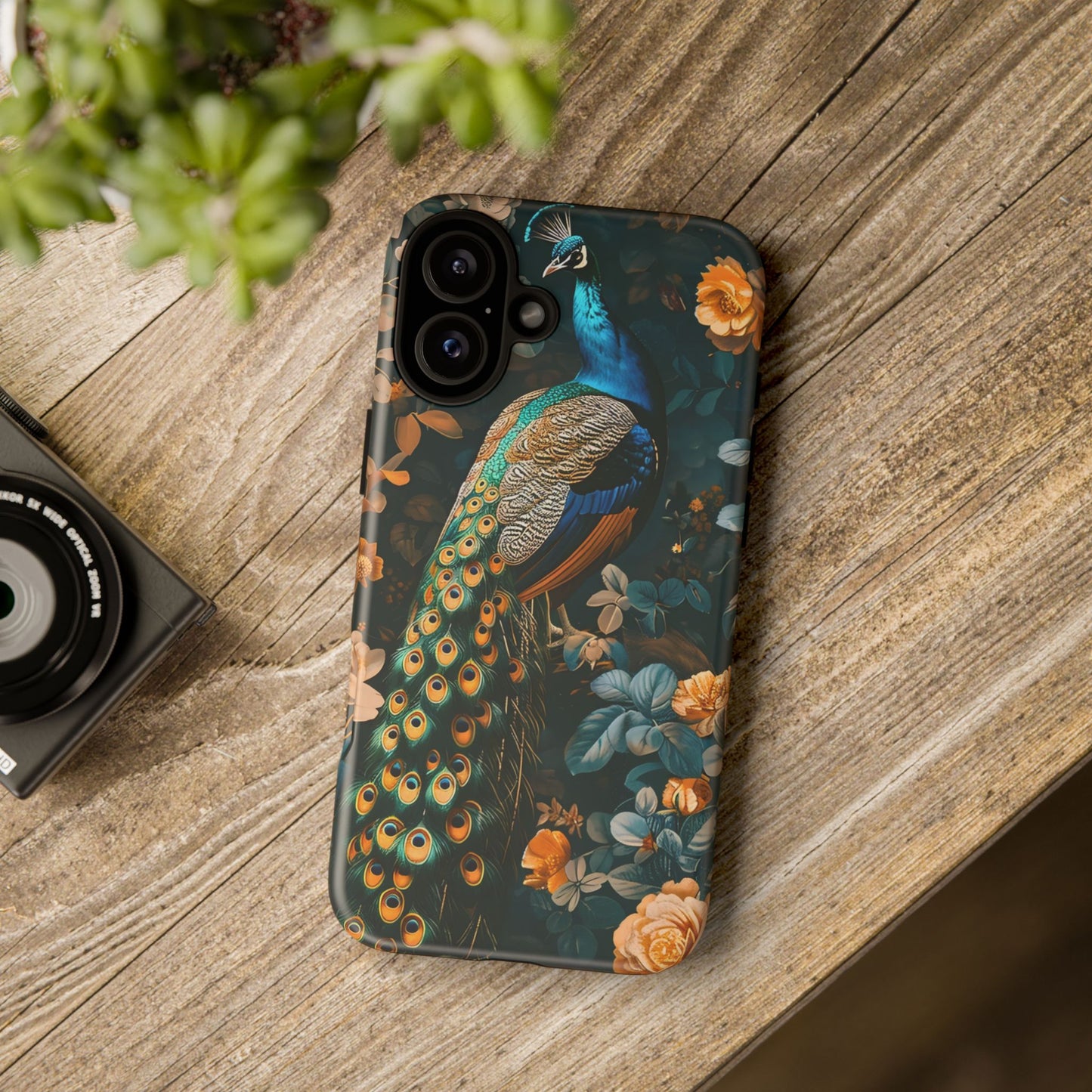 Peacock Phone Case - Elegant Floral Design, Tough Case for Protection, Unique Gift for Nature Lovers, Stylish Accessory, Eco-Friendly