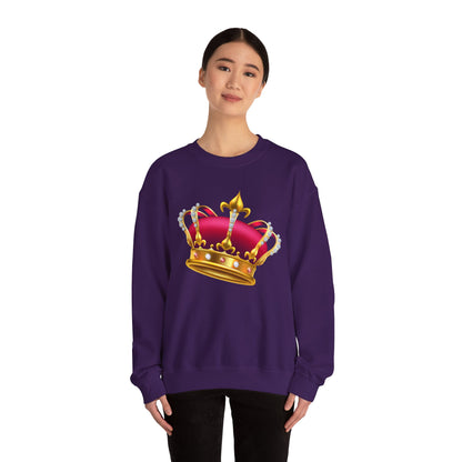 Unisex Heavy Blend™ Crewneck Sweatshirt - British Royal Crown - Symbol of Regal Elegance and Authority