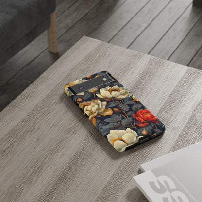 Floral Phone Case - Tough Cases, Stylish Mobile Cover, Flower Design, Holiday Gift, Trendy Accessory, Eco-Friendly Case