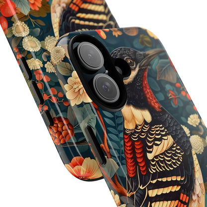Nature-Inspired Phone Case with Floral Art, Tough Phone Cover, Protective Case, Gift for Nature Lovers, Unique Phone Accessory