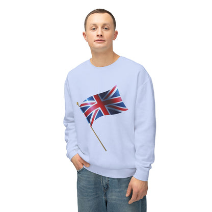 Unisex Lightweight Crewneck Sweatshirt - Classic UK Flag