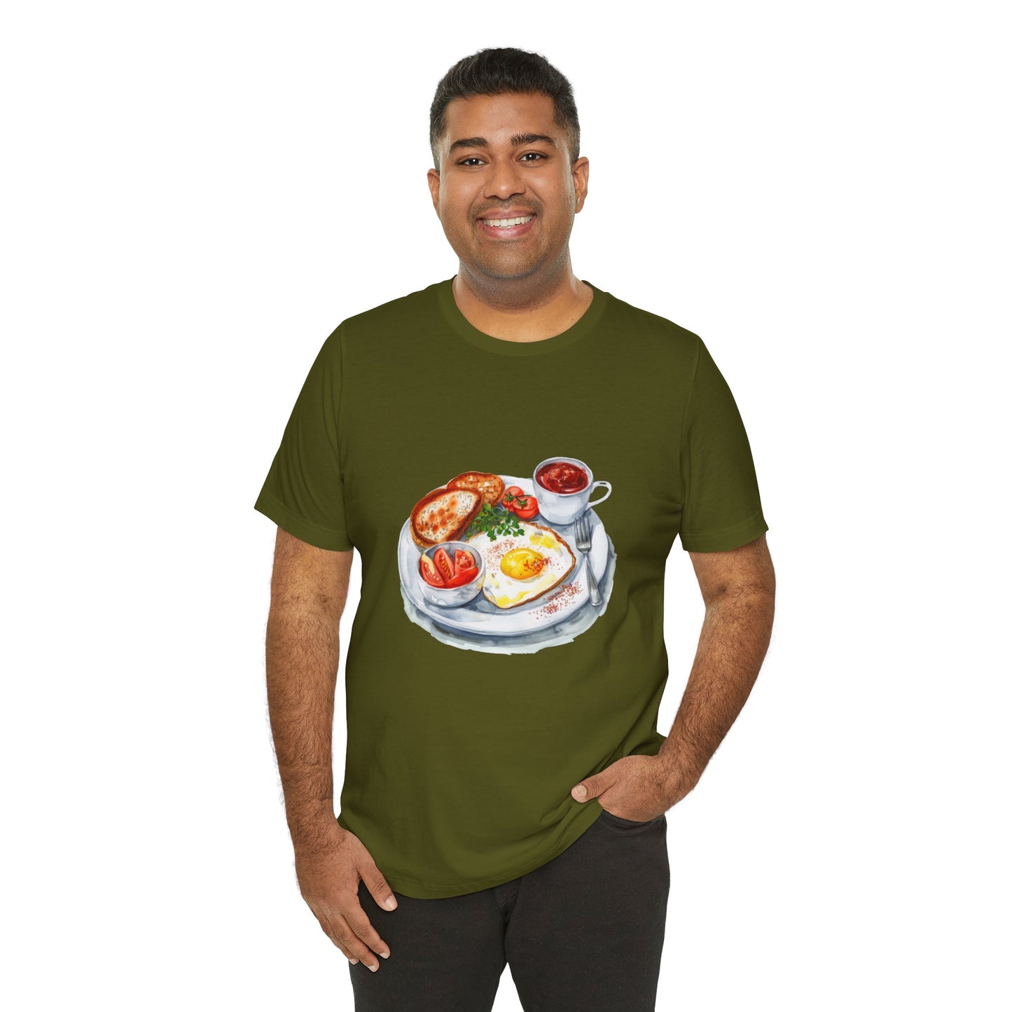 Unisex Jersey Short Sleeve Tee - Elegant and Opulent Morning Breakfast