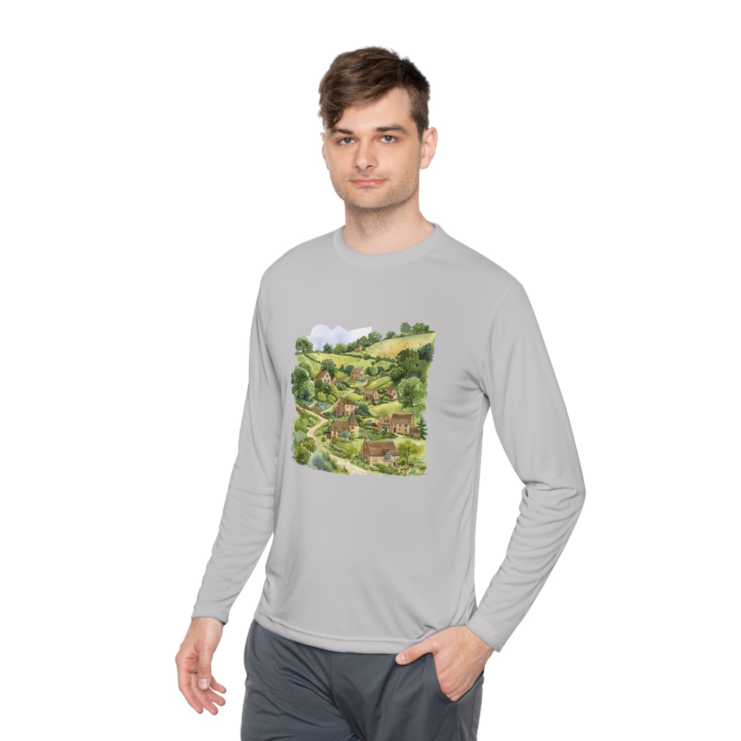 Unisex Lightweight Long Sleeve Tee -  British Nature - Scenic Landscapes and Natural Beauty