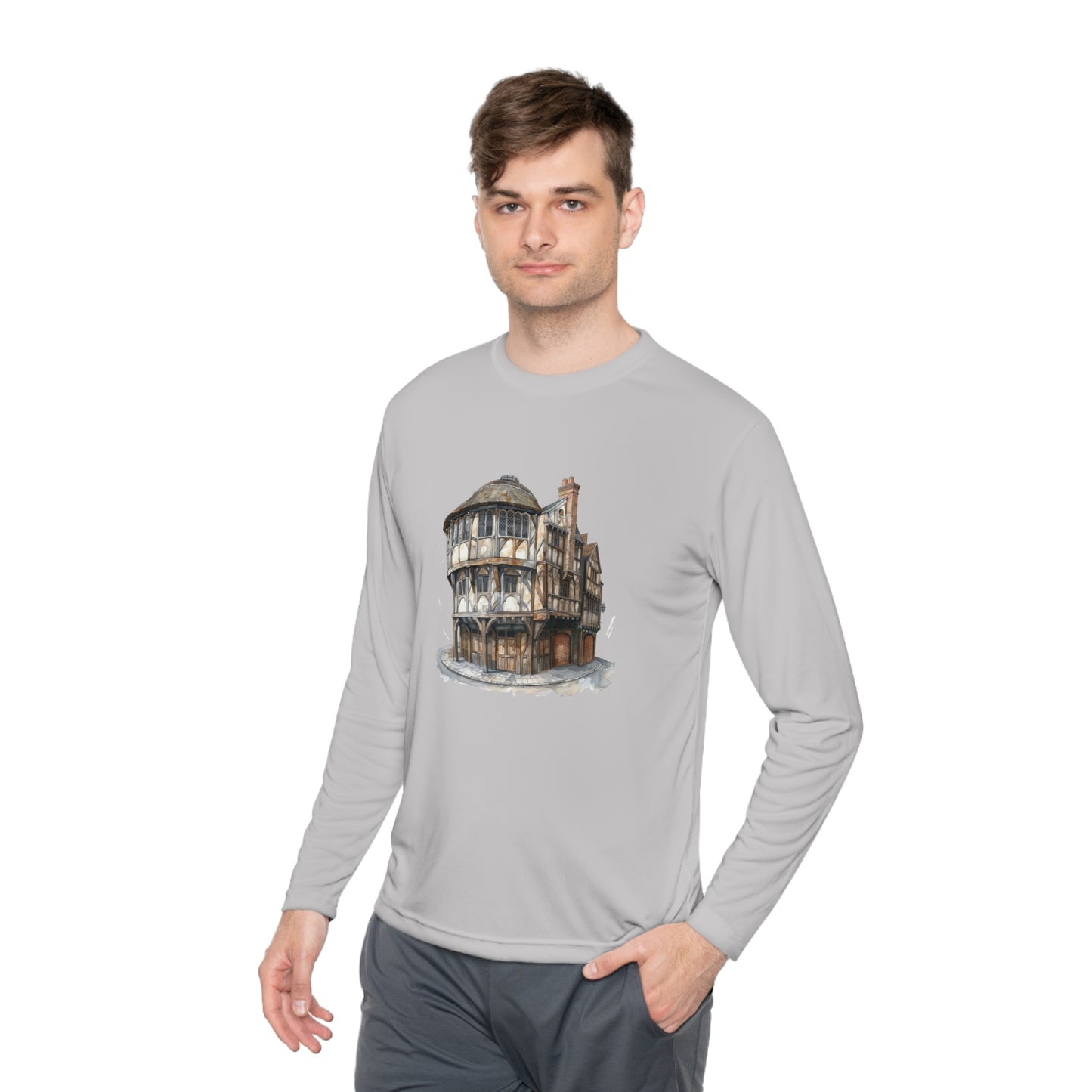 Unisex Lightweight Long Sleeve Tee - Cozy British Pub