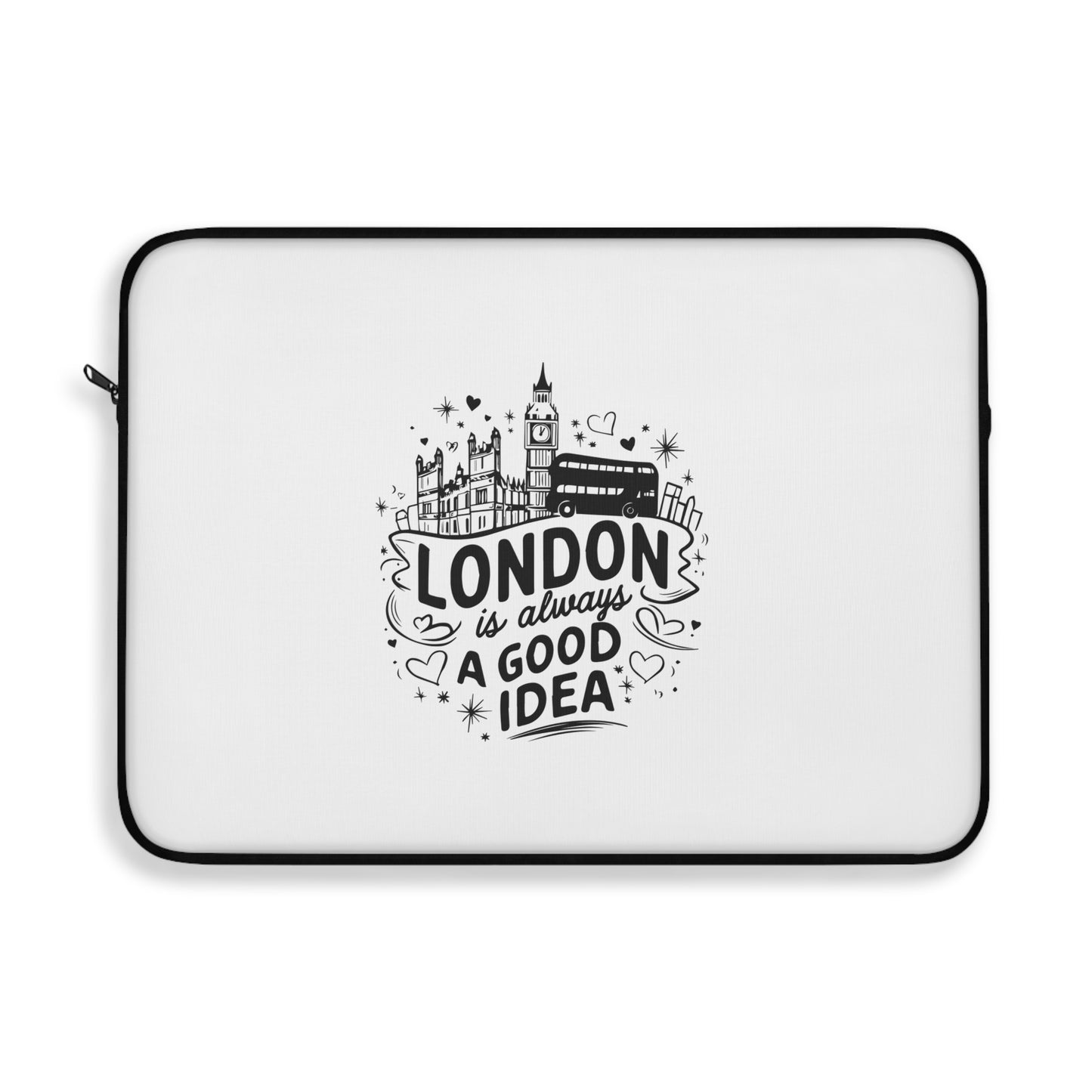 London Laptop Sleeve - Stylish Computer Case for Travelers, Gifts for Students, Lightweight Design, Perfect for Work & Play