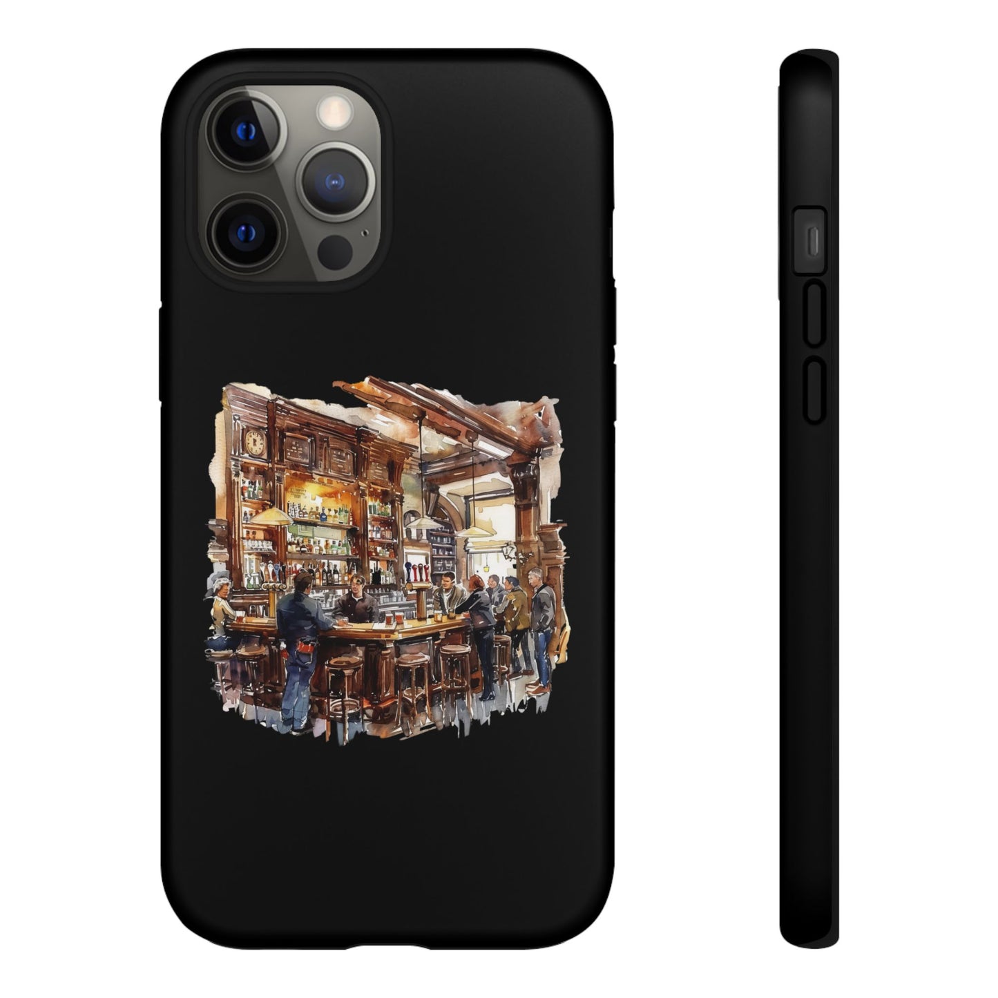 Artistic Phone Case - Cozy Pub Vibe, Trendy Smartphone Accessory, Gift for Friends, Modern Design, Durable Protection
