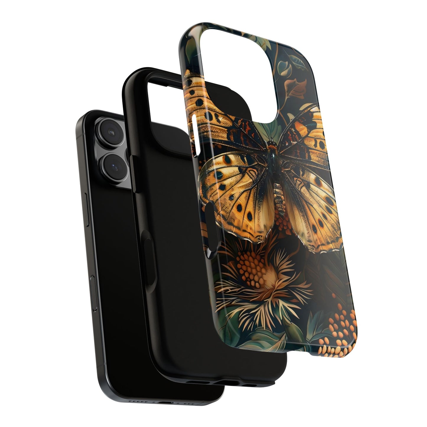 Butterfly Floral Phone Case, Tough Cases, Protective Cover, Unique Gift, Nature Lover, Art Print, Spring Decor