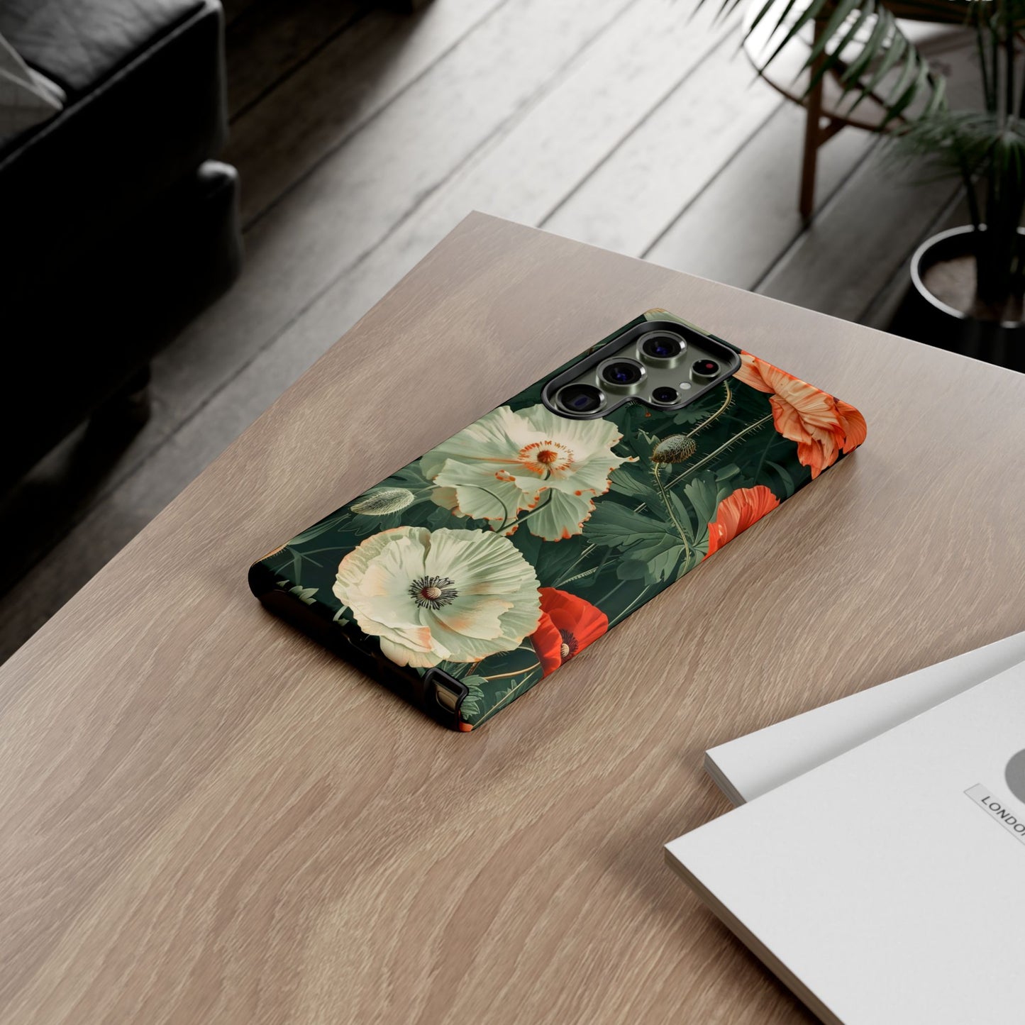 Floral Phone Case - Tough Cases, Botanical Design, Gift for Friends, Trendy Mobile Cover, Personalized Phone Accessory
